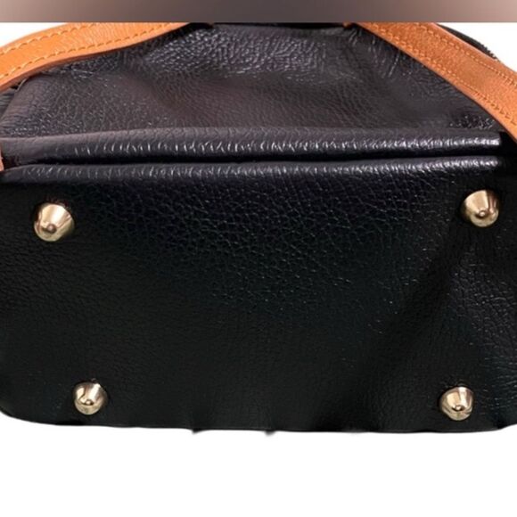 Divina Firenze black Pebbled Leather Convertible Top Handle Backpack Crossbody main image 9